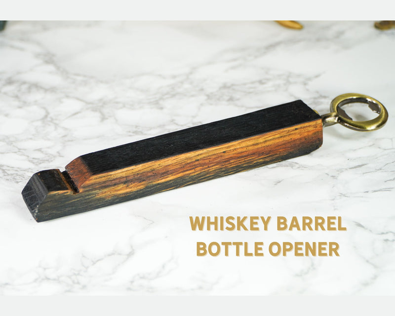 Whiskey Barrel Stave Oak Bottle Opener