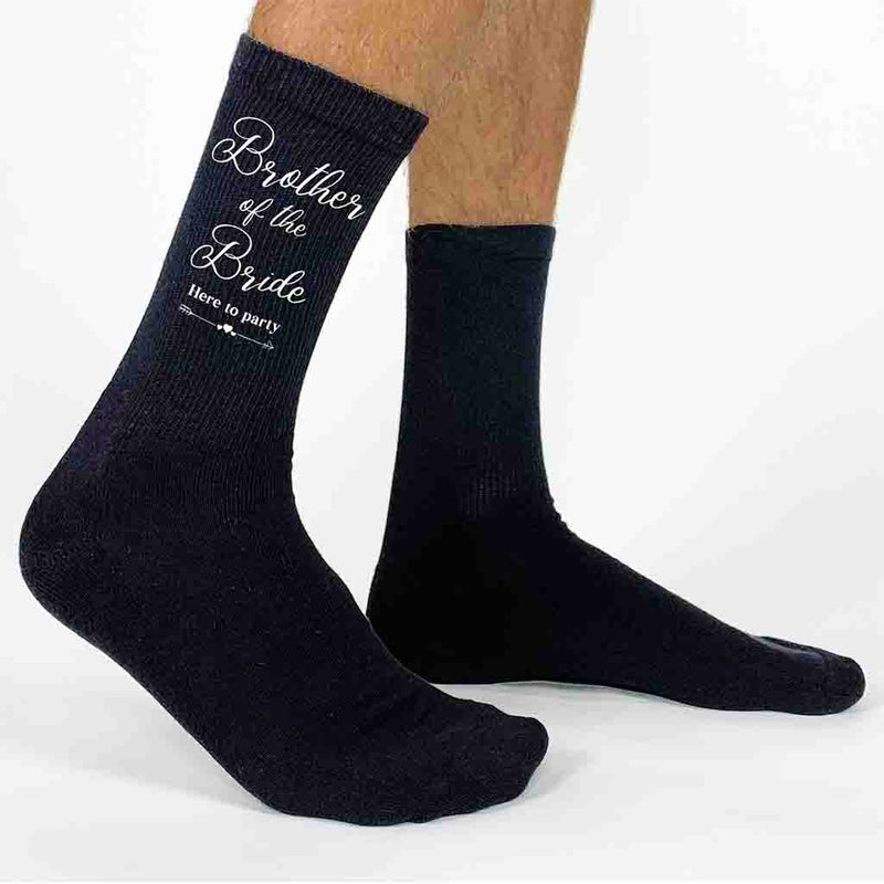 Fun Wedding Party Socks for the Brother of the Bride