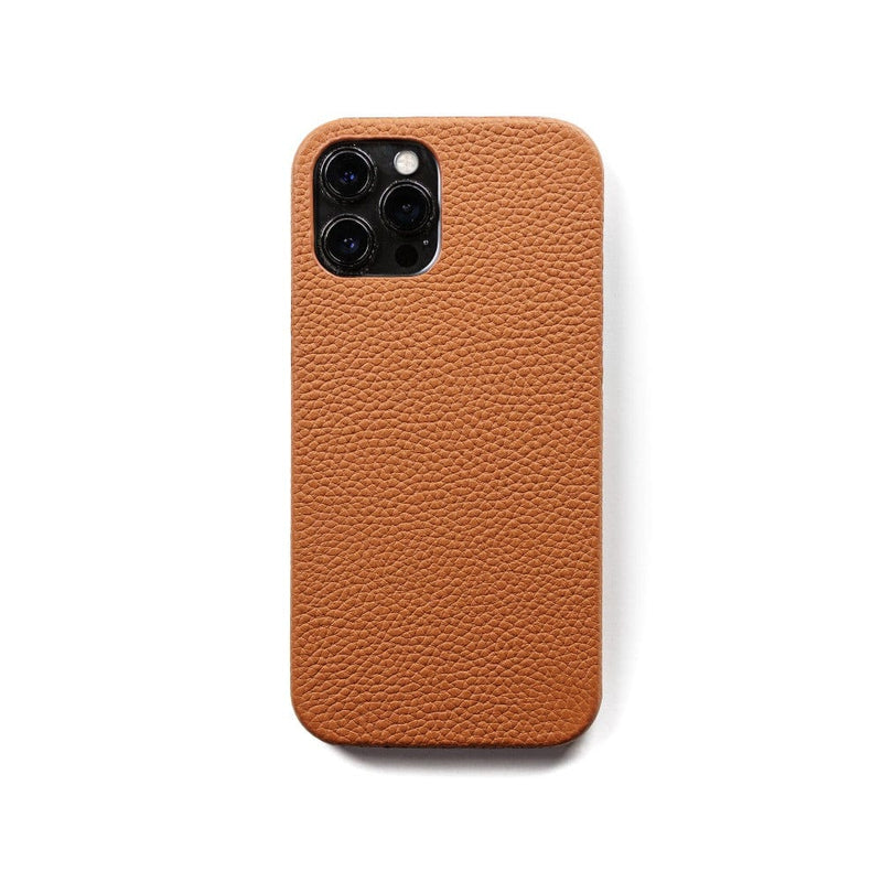 Milled Leather iPhone Case (Cognac)