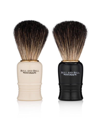 Pure Badger Shaving Brush (White or Black) - by Bull and Bell Premium Supply Co.