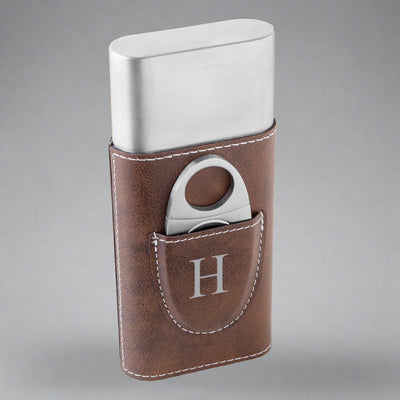 Personalized Gentleman's Reserve Cigar Holder - Rustic Brown