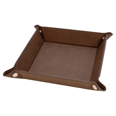 Personalized Dark Brown Snap Up Tray