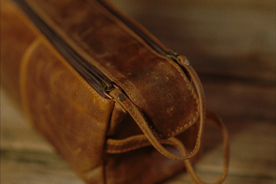 The Draper Leather Toiletry Bag