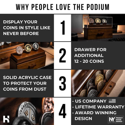 The Podium Coin Display Case