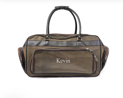 Personalized Legacy Leather Weekender Duffle Bag