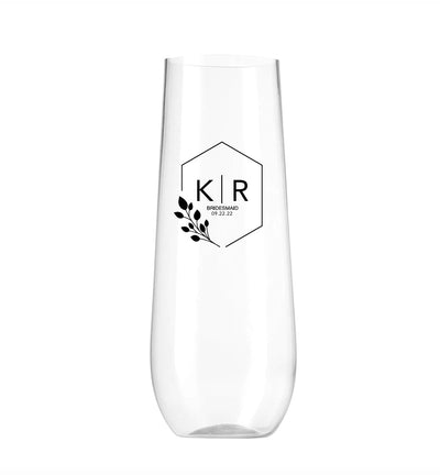 Personalized Bridesmaid & Wedding Champagne Glasses