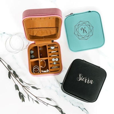 Personalized Travel Jewelry Case