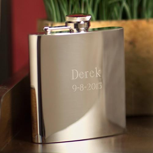 Personalized Stainless Steel Flask - 7 oz.