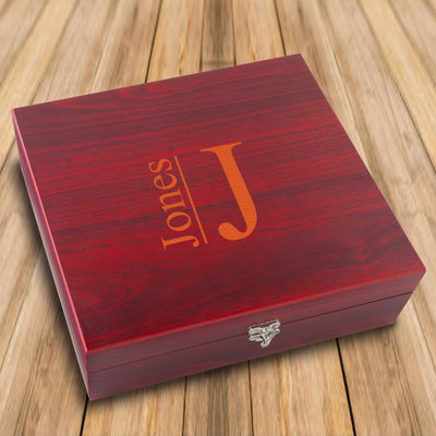 Martini Bar Gift Set with Personalized Rosewood Gift Box