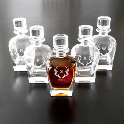 Groomsmen Gift Set of 5 Personalized Baron Whiskey Decanters