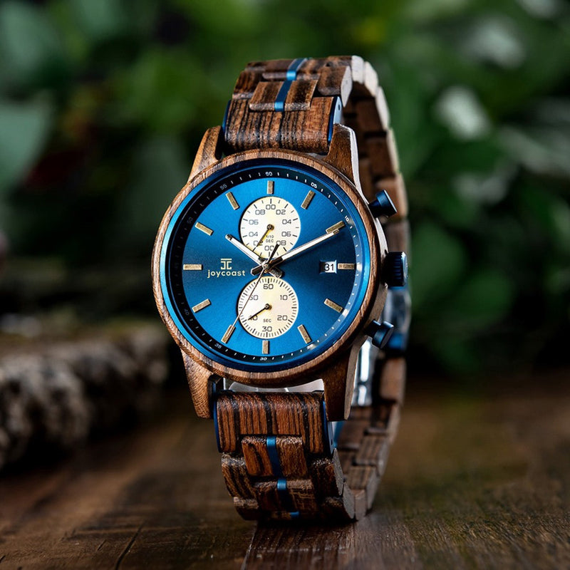 Aries Zebrawood Chronograph Watch