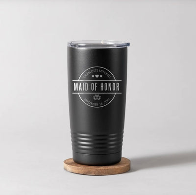 Personalized Bridesmaid 20 oz. Insulated Tumbler