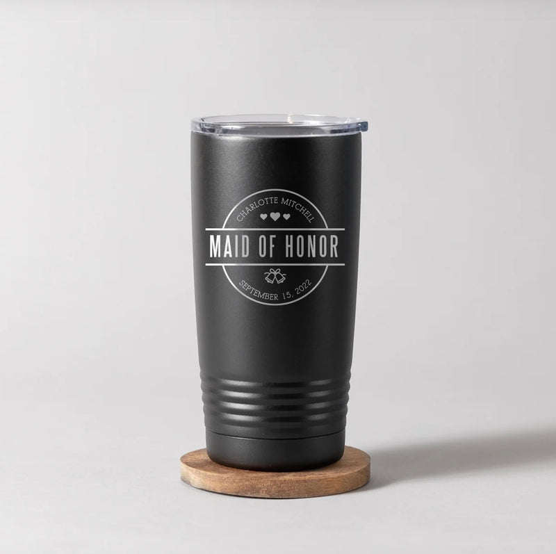 Personalized Bridesmaid 20 oz. Insulated Tumbler