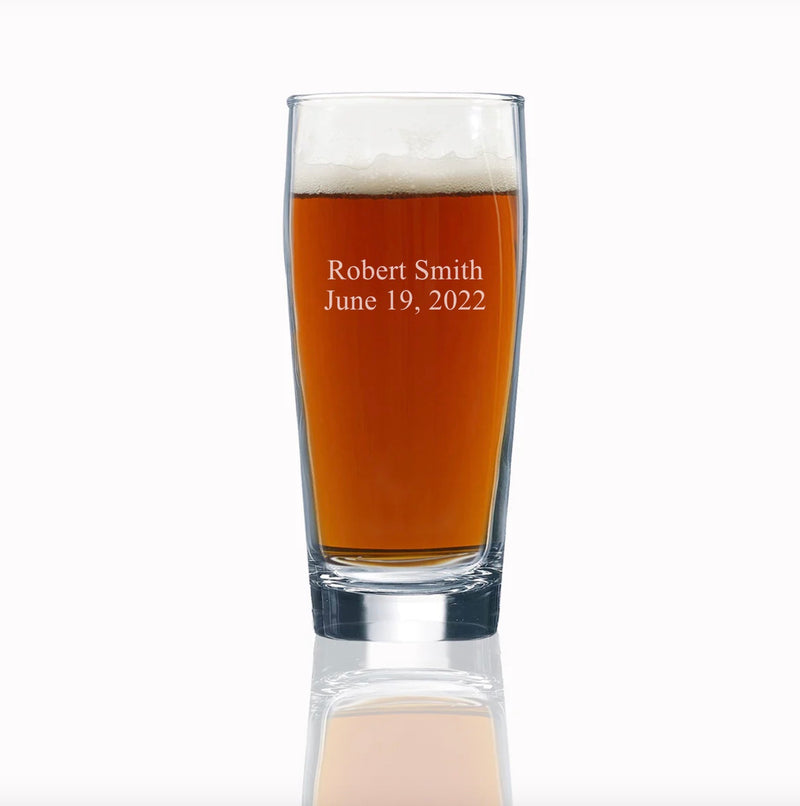 Set of 5 Personalized 16 oz. Willi Becher Beer Glasses