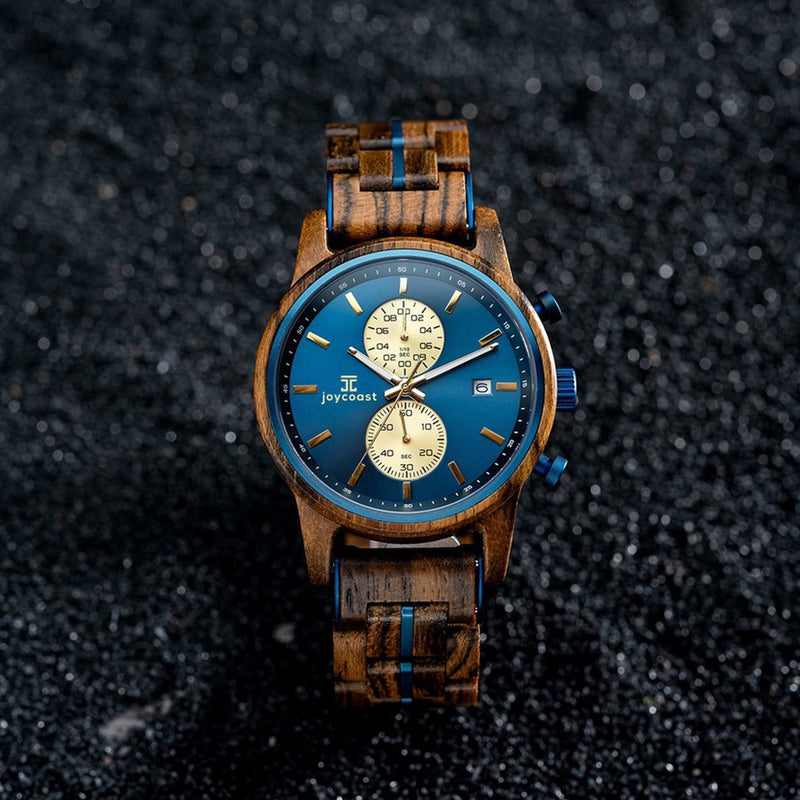 Aries Zebrawood Chronograph Watch