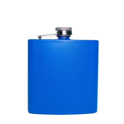 Personalized Blue Powder-Coated Flasks