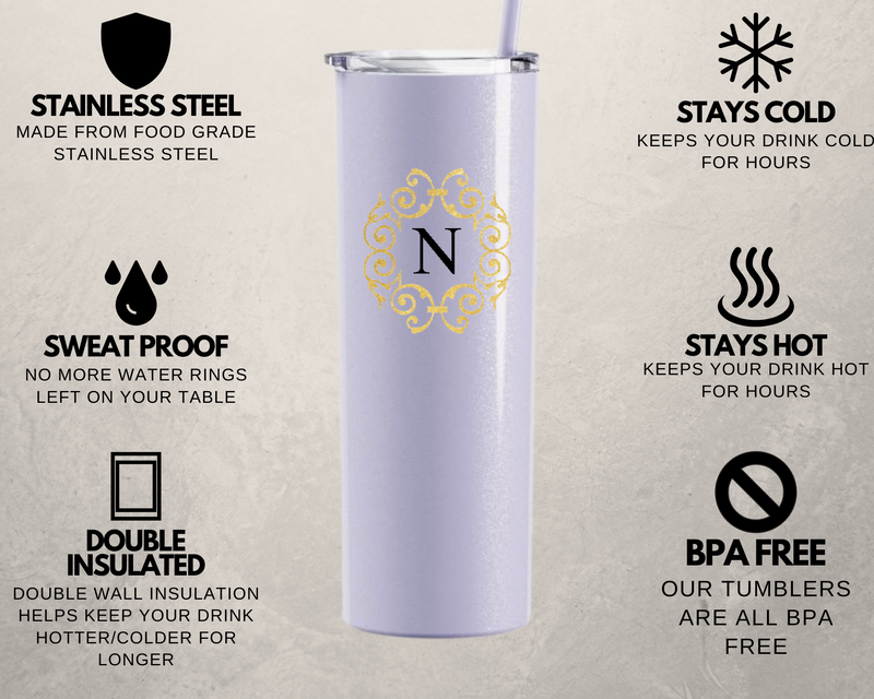 Personalized Bridesmaid Skinny Tumblers