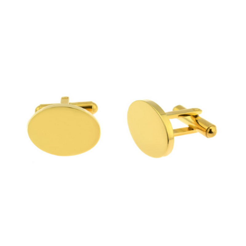 Personalized Round Gold Cufflinks