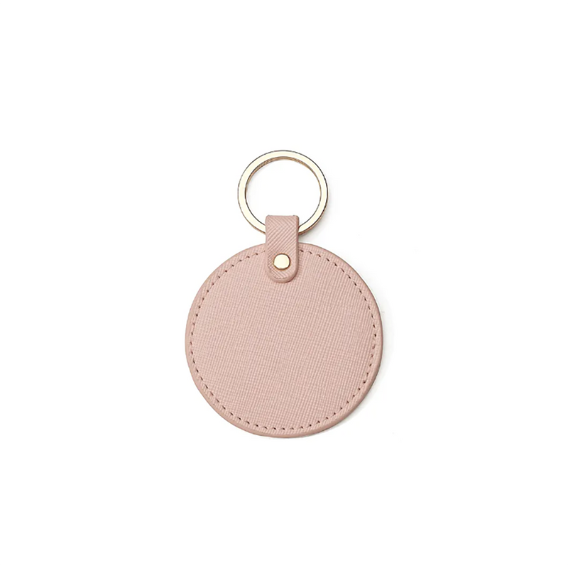 Personalized Circle Leather Tag