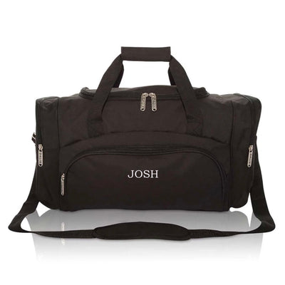Set of 5 Personalized Black Duffel Bags