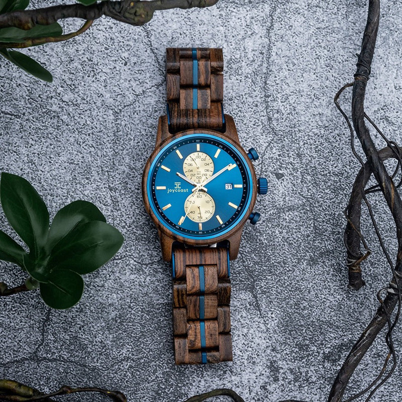 Aries Zebrawood Chronograph Watch
