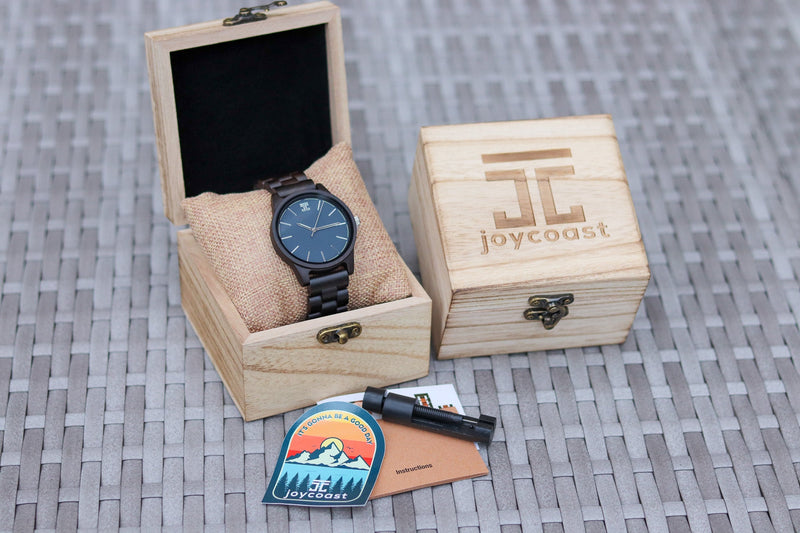 Atlantic Dark Sandalwood w/ Blue Face Watch