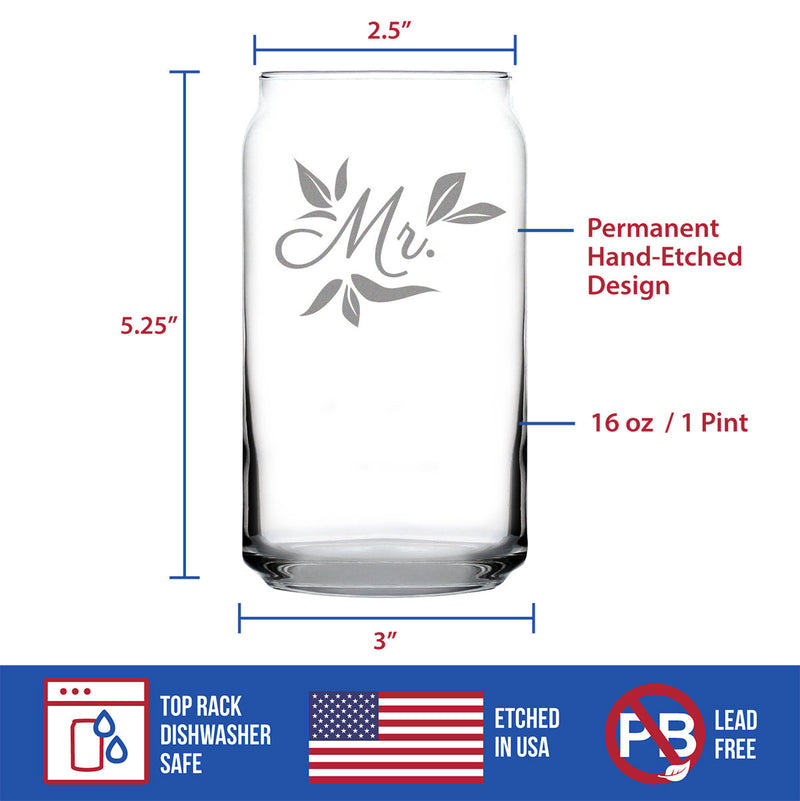 Mr. Beer Can Pint Glass