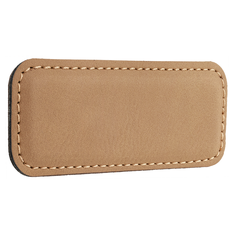 Personalized Vegan Leather Badge with Magnet