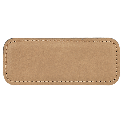 Personalized Vegan Leather Badge with Magnet