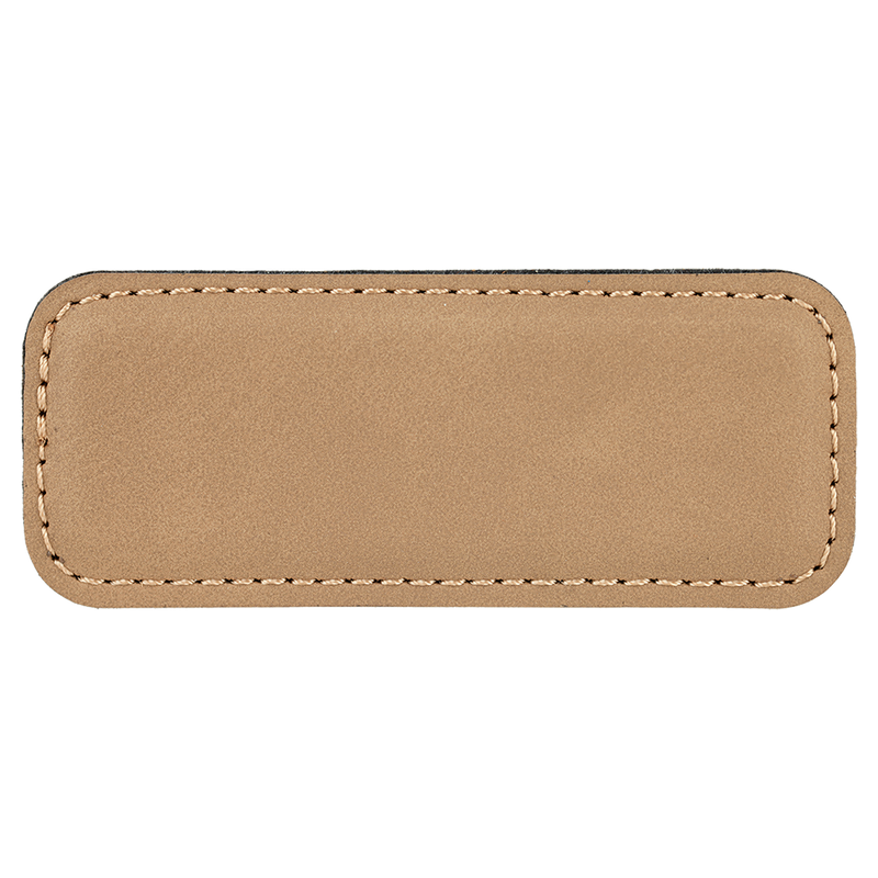 Personalized Vegan Leather Badge with Magnet