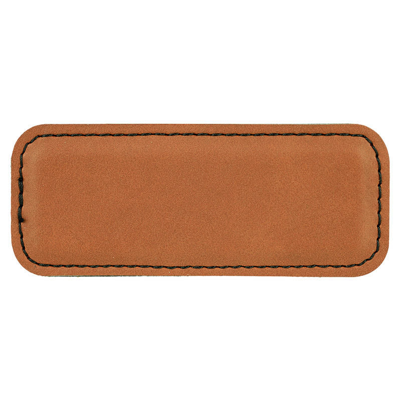 Personalized Vegan Leather Badge with Magnet