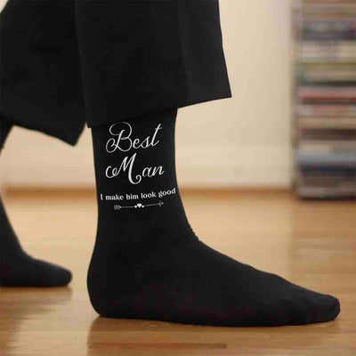 Wedding Socks for the Best Man with Funny Saying