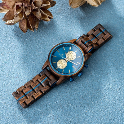 Aries Zebrawood Chronograph Watch