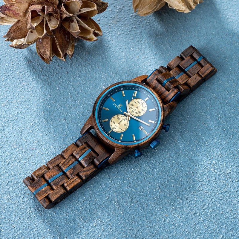 Aries Zebrawood Chronograph Watch