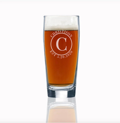 Set of 5 Personalized 16 oz. Willi Becher Beer Glasses