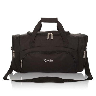 Set of 5 Personalized Black Duffel Bags