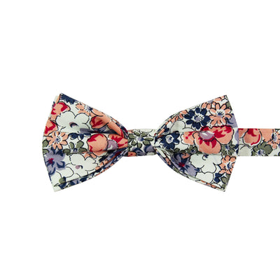 Orange Pansy Bow Tie (Pre-Tied)