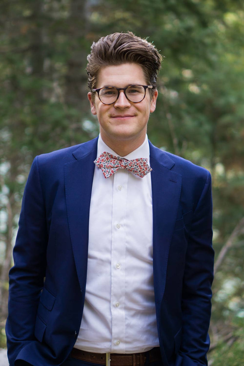Peach Blossom Bow Tie
