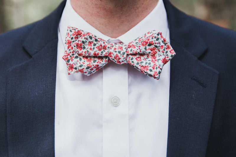 Peach Blossom Bow Tie