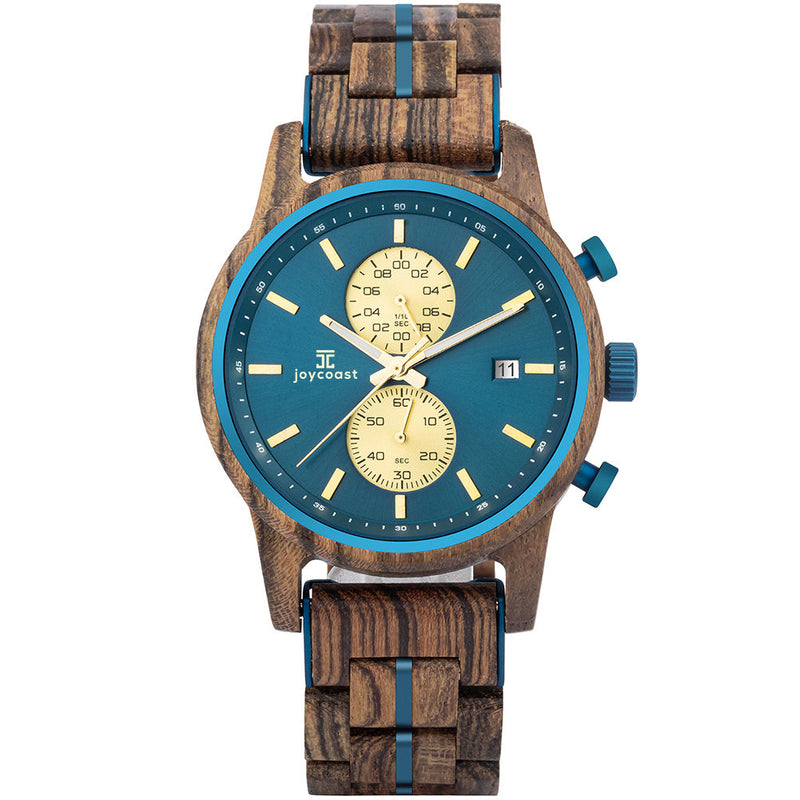 Aries Zebrawood Chronograph Watch