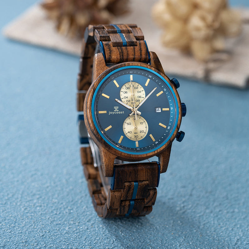 Aries Zebrawood Chronograph Watch