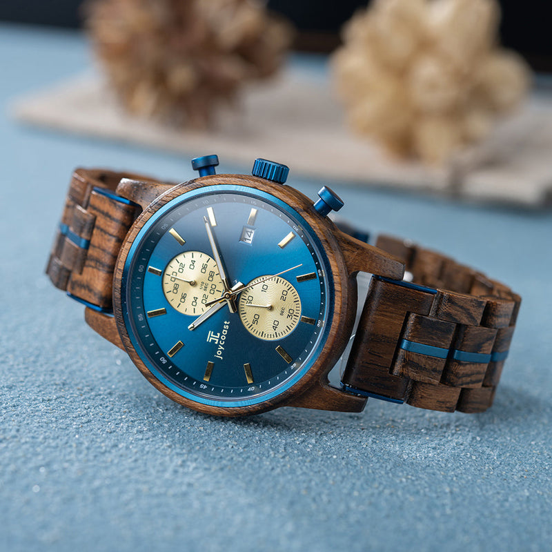 Aries Zebrawood Chronograph Watch