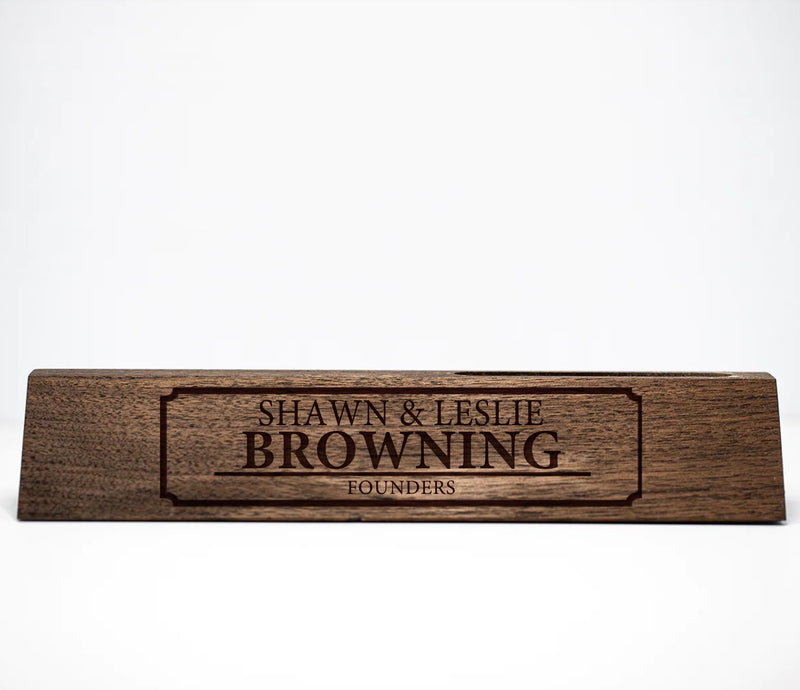 Personalized Big Shot Desk Wedge with Card Holder