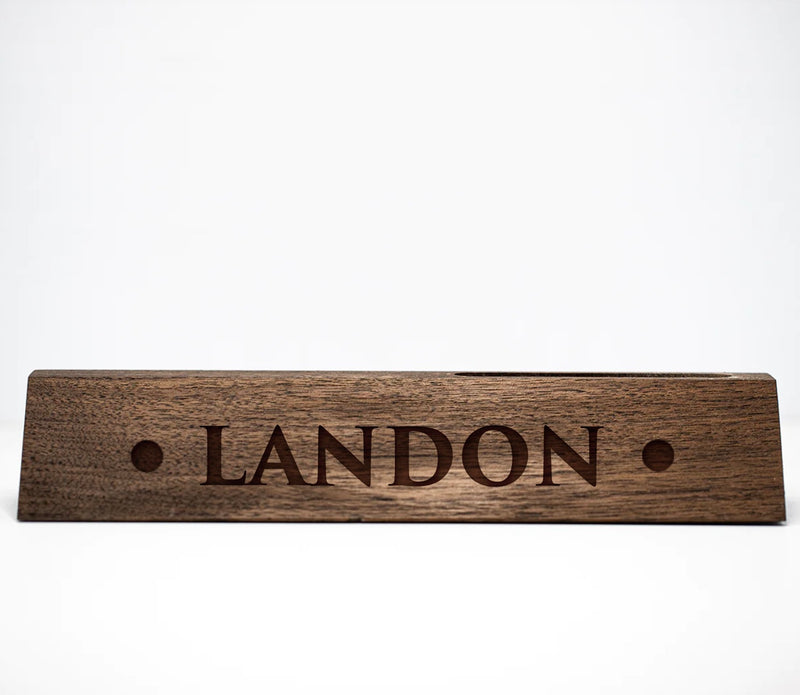 Personalized Big Shot Desk Wedge with Card Holder
