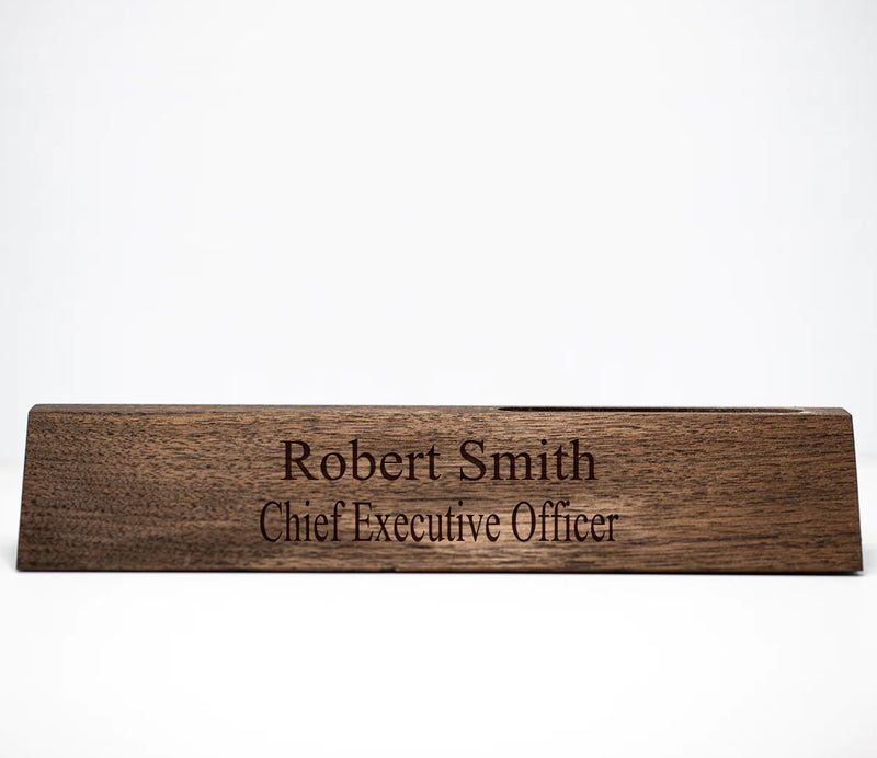 Personalized Big Shot Desk Wedge with Card Holder