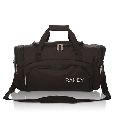 Set of 5 Personalized Black Duffel Bags