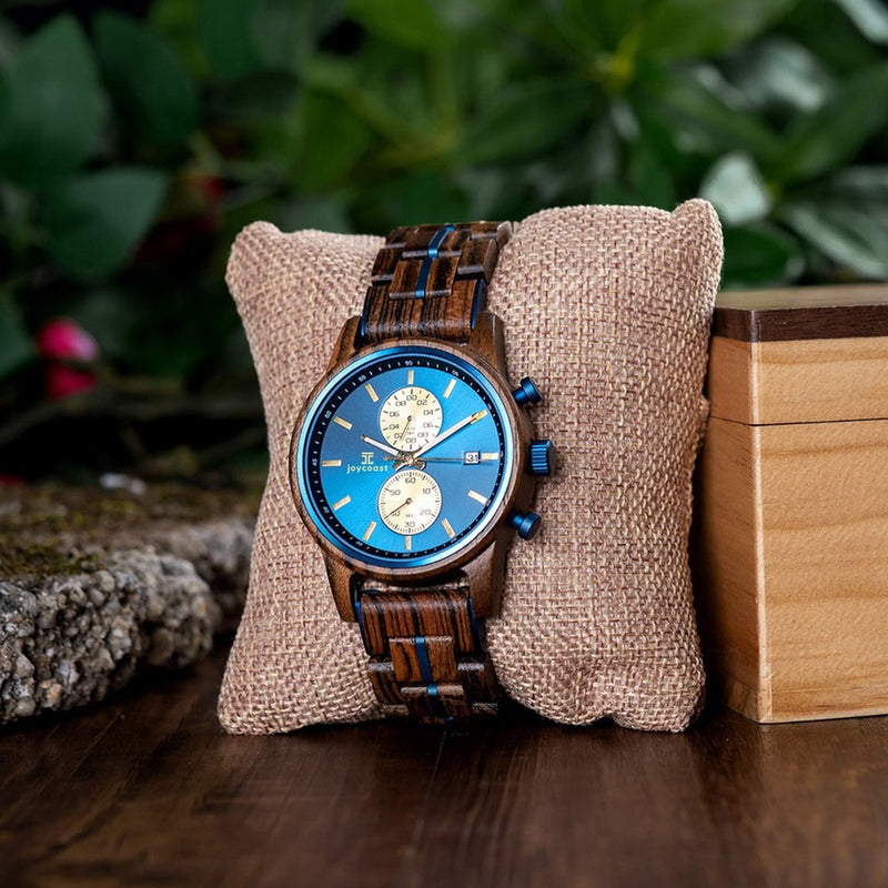 Aries Zebrawood Chronograph Watch