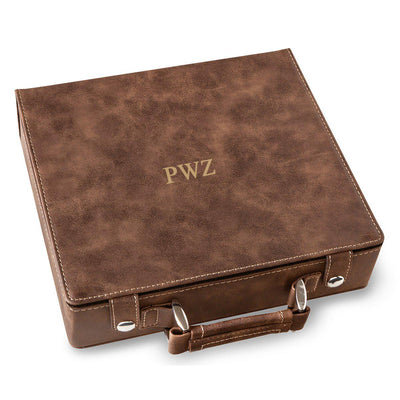 Personalized Rustic Gold 100 Chip Poker Set