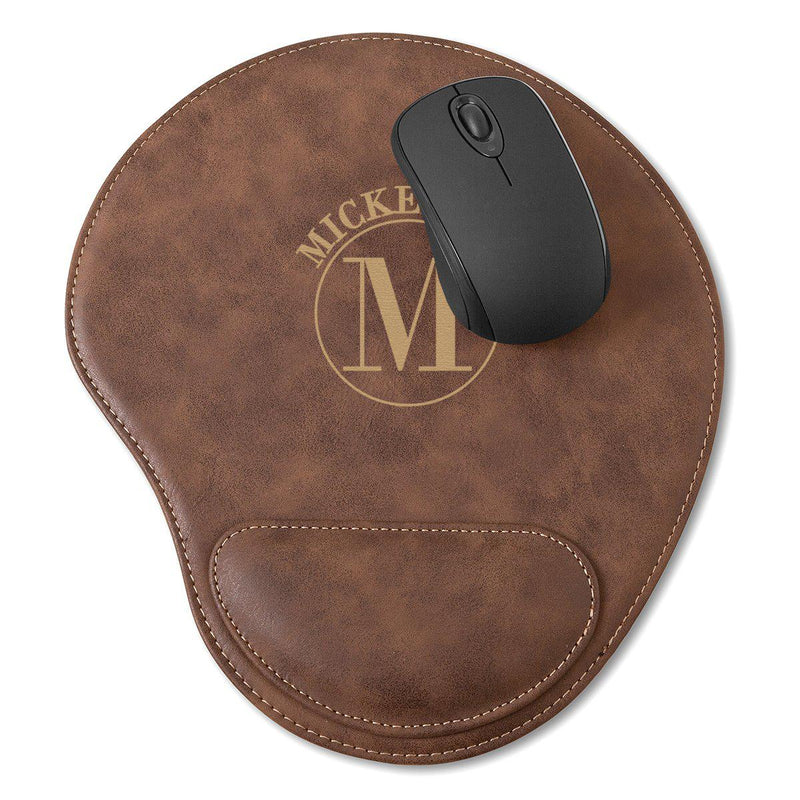 Personalized Rustic Brown Mouse Pad
