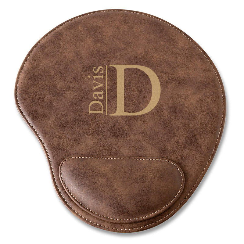 Personalized Rustic Brown Mouse Pad